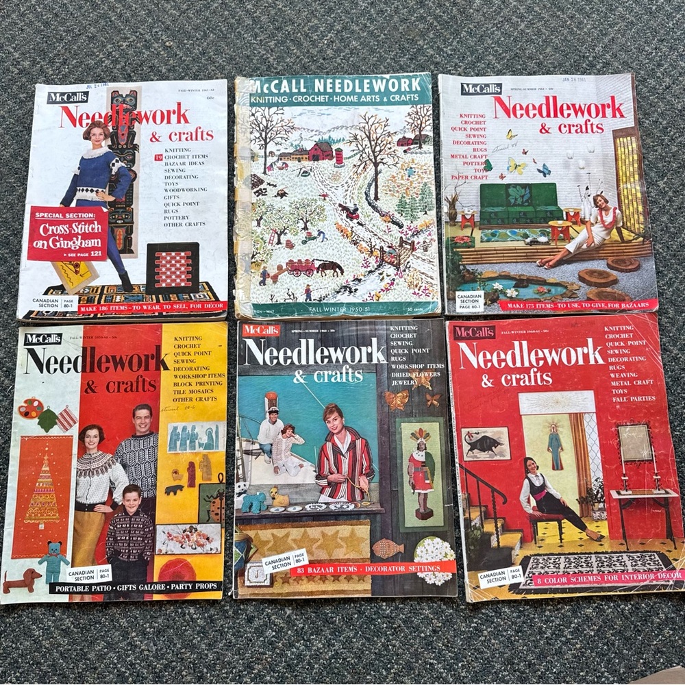 Vintage McCall Needlework & Crafts Magazines